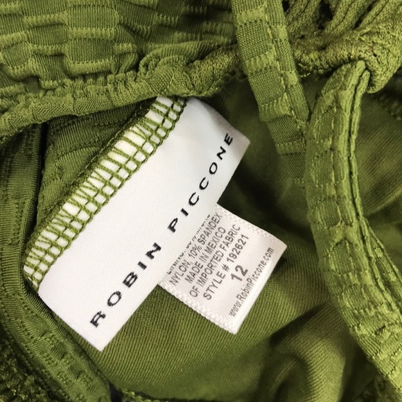 ROBIN PICCONE Mixed Crochet High Neck Swimsuit - Picture 8 of 8